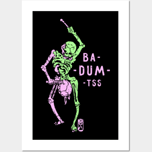 Skeleton drummer Posters and Art